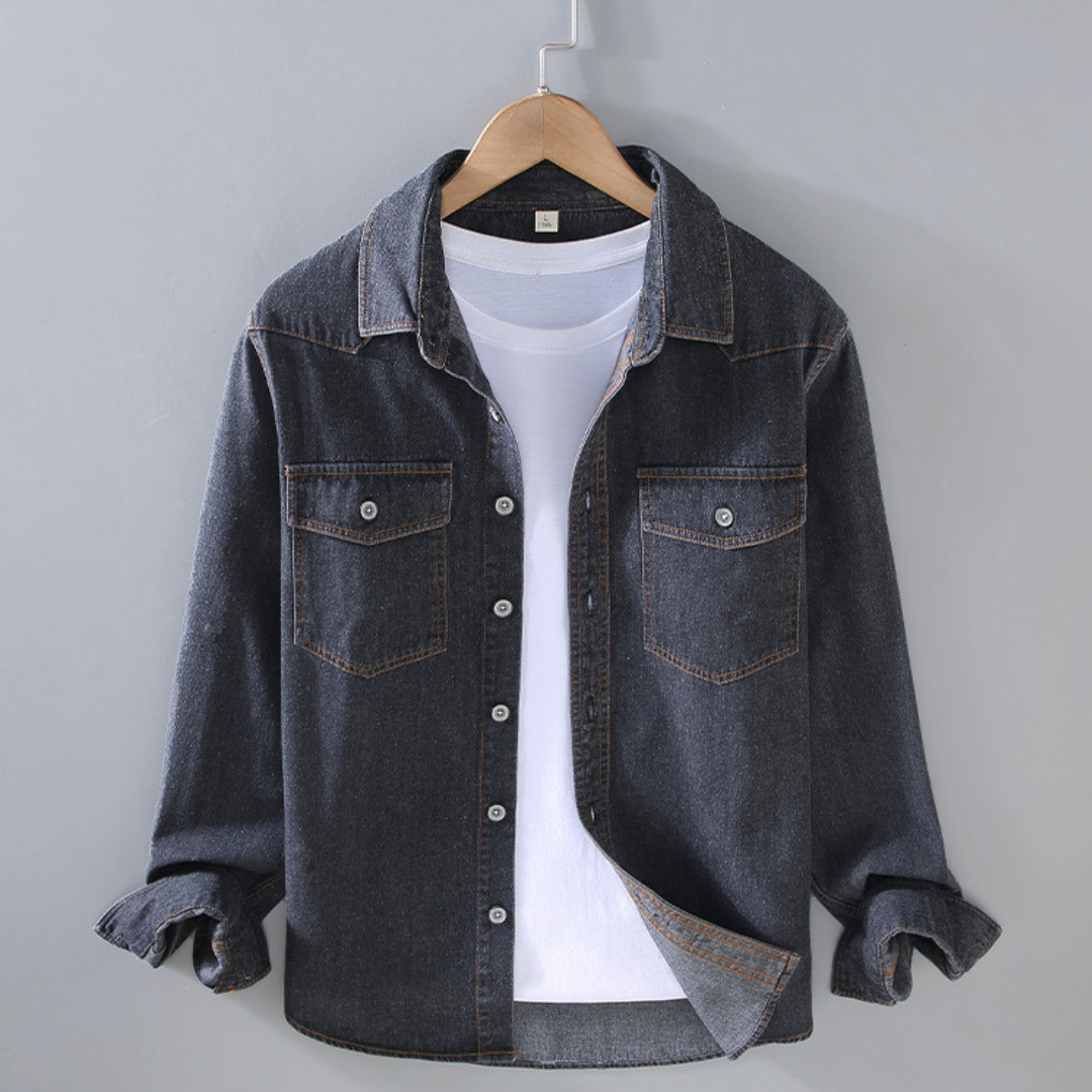 Light Denim Jacket | Black