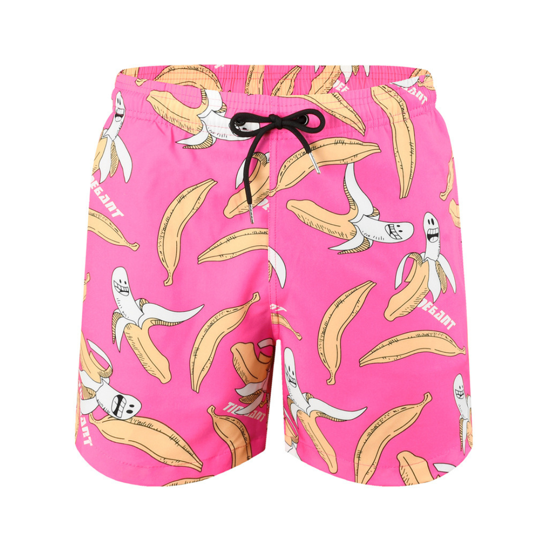 Double-Layered Swimming Trunks | Pink Banana