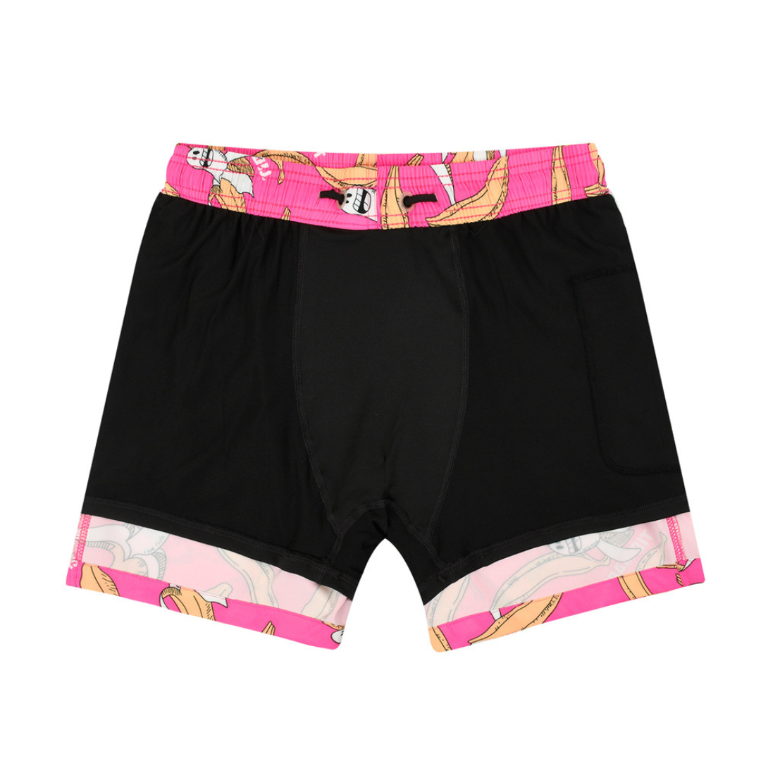 Double-Layered Swimming Trunks | Pink Banana
