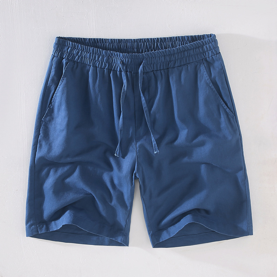 Light & Comfy Linen Drawstring Shorts | Royal Blue