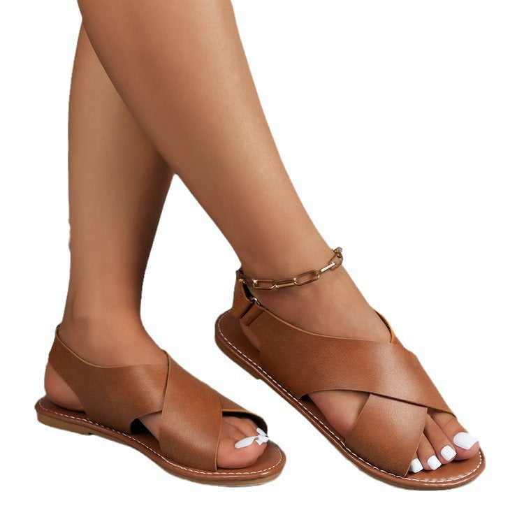 Wide Stripe Beach Sandals