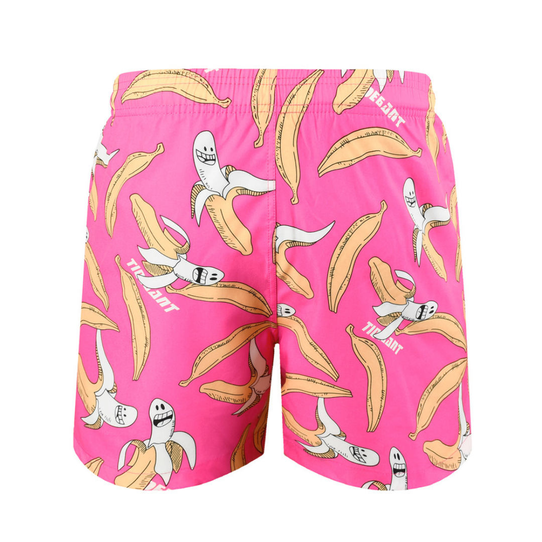 Double-Layered Swimming Trunks | Pink Banana
