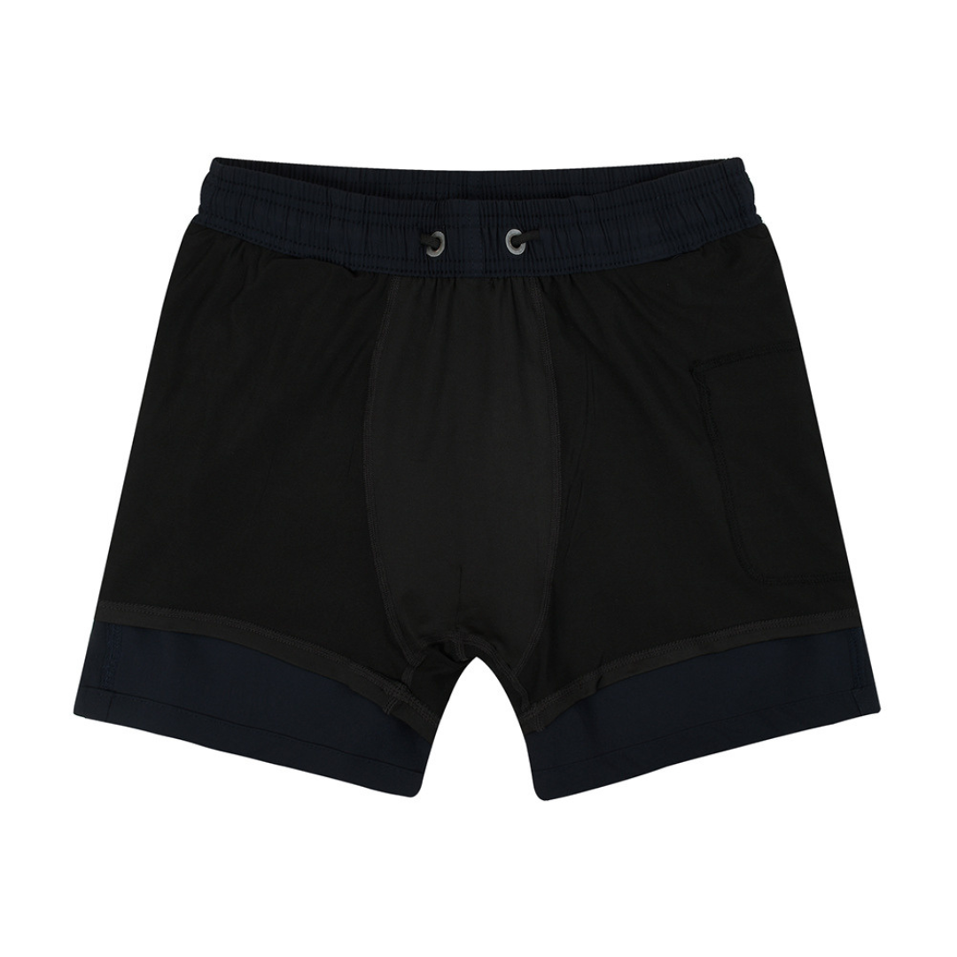 Double-Layered Swimming Trunks | Navy Blue