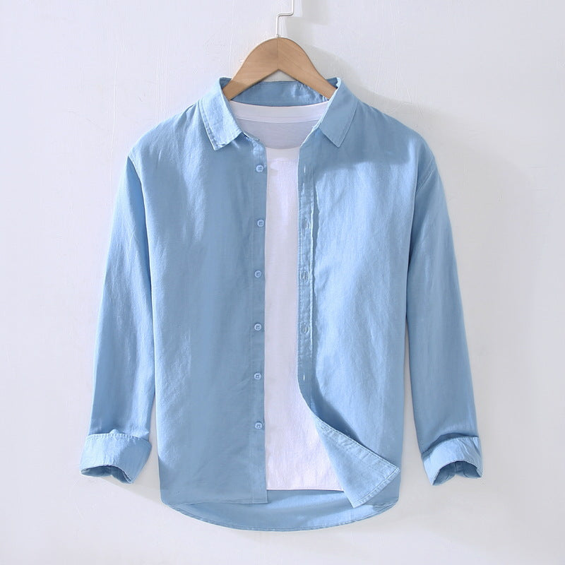 Cotton and Linen Shirt Men's