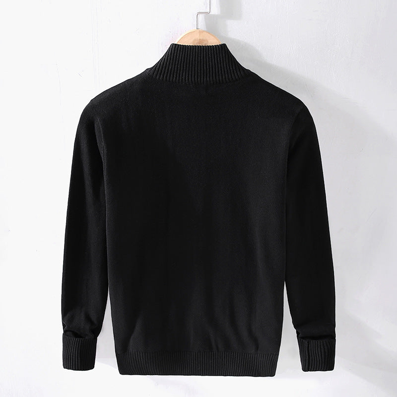 Men's Stand Collar Cardigan Sweater