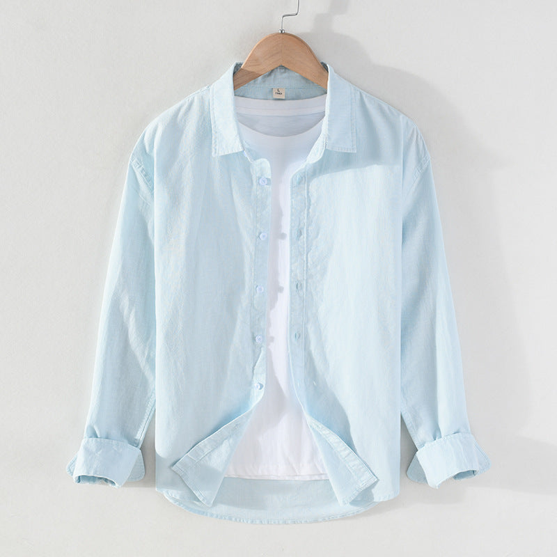 Cotton and Linen Shirt Men's