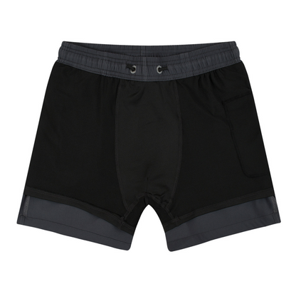 Double-Layered Swimming Trunks | Dark Grey