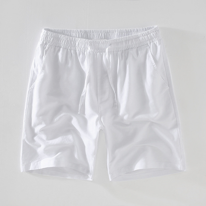 Light & Comfy Linen Drawstring Shorts | White