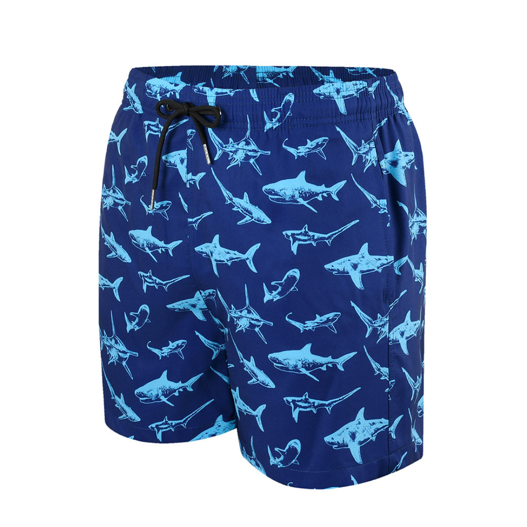 Double-Layered Swimming Trunks | Deep Blue Shark