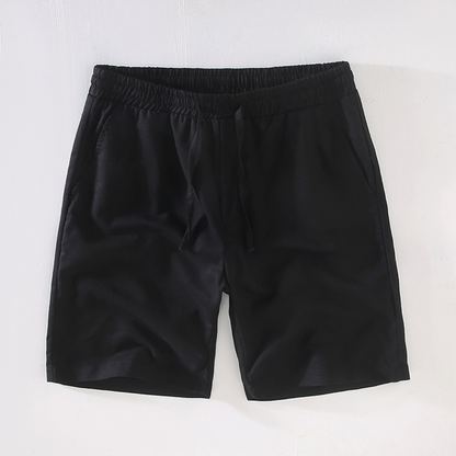 Light & Comfy Linen Drawstring Shorts | Black