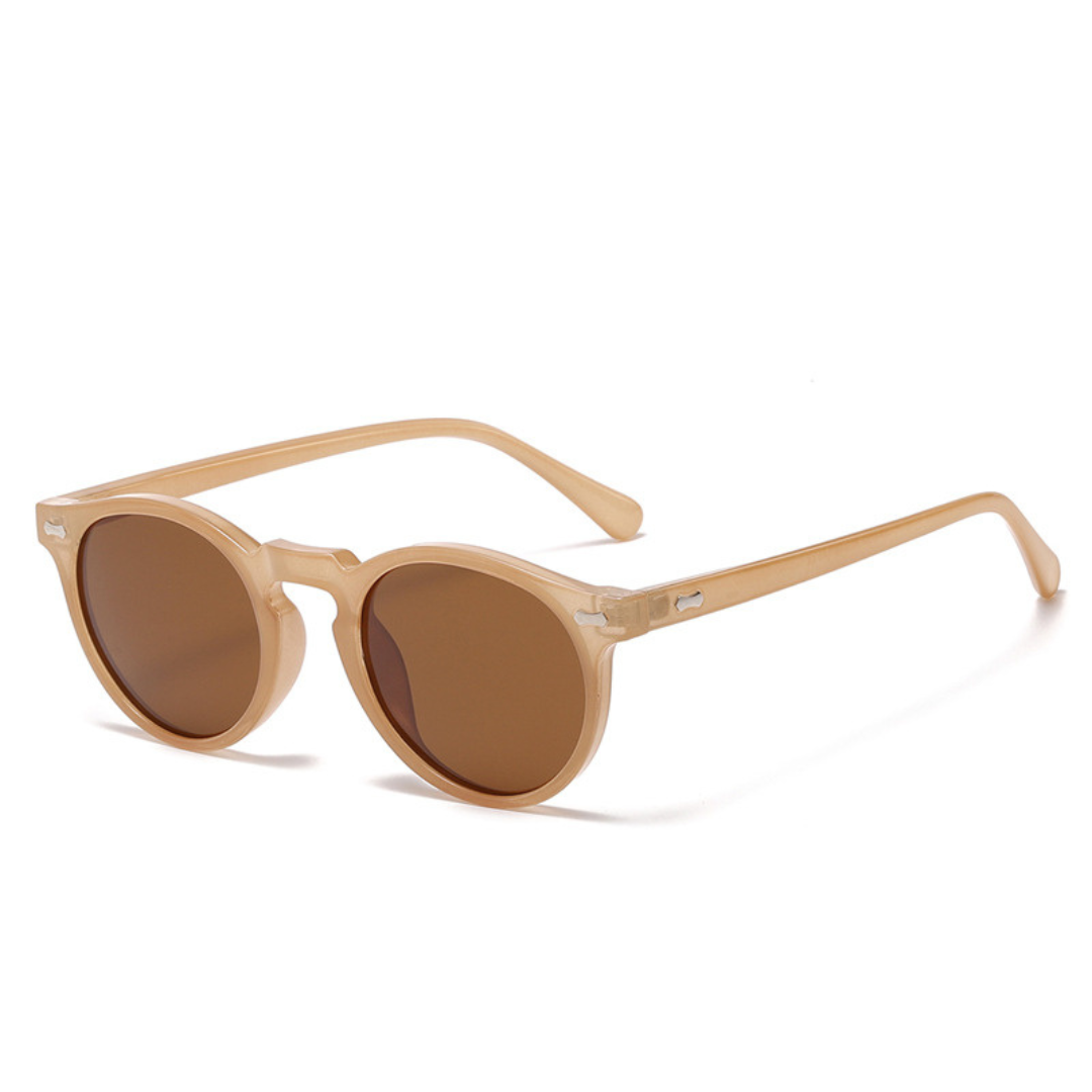 Round-Frame Unisex Polarized Sunglasses | Milk Coffee