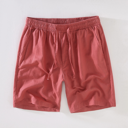 Light & Comfy Linen Drawstring Shorts | Watermelon Red
