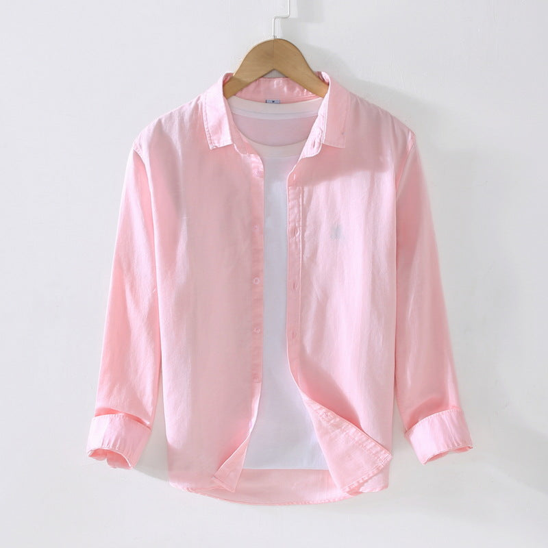 Cotton and Linen Shirt Men's
