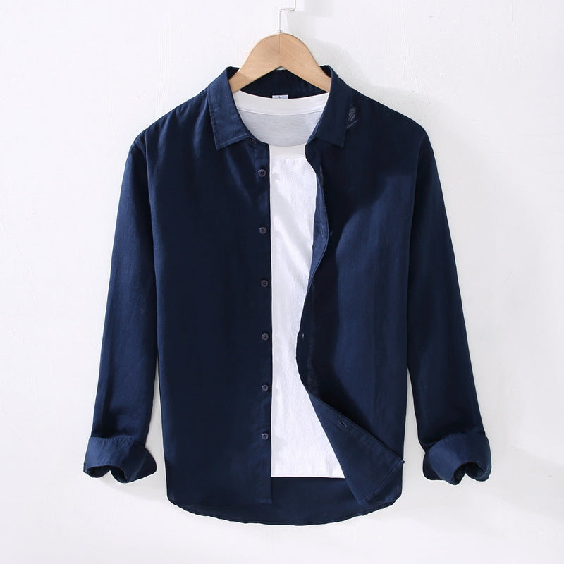 Cotton and Linen Shirt Men's