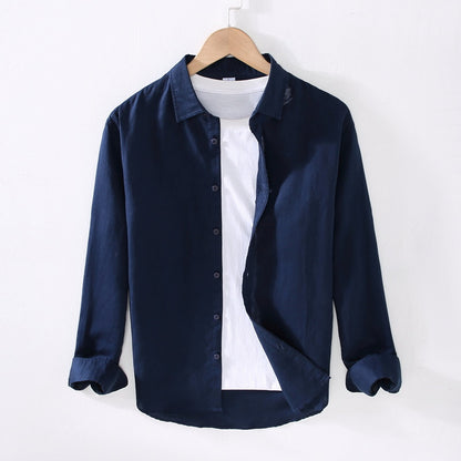 Cotton and Linen Shirt Men's